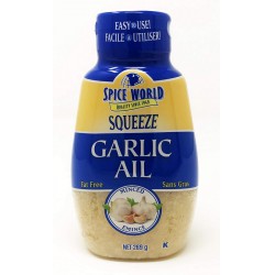 NEW (BBD: 9-27-2025) SPICE WORLD Garlic MINCED, 269 Grams