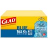NEW lad Blue Recycling Bags - Tall 45 Litres - ForceFlex, Drawstring, 26 Trash Bags
