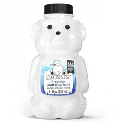 NEW Bearly Art Precision Craft Glue 11fl oz Refill - Dries Clear - Wrinkle Resistant - Flexible and Crack Resistant - Strong Hold Designed Tough