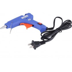 NEW Hyshina Upgraded Mini Hot Melt Glue Gun with 12pcs Glue Sticks,Removable Anti-hot Cover Glue Gun Kit with Flexible Trigger for DIY Small Craft Projects & Sealing and Quick Daily Repairs 20-watt Blue