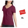 NEW WOMENS XL Hanes Perfect-t V-Neck T-Shirt, Ring-Spun Cotton Short Sleeve Tee