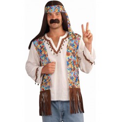 NEW MENS ONE SIZE RUBIES COSTUMES Adult HIPPIE GENERATION 60s 70s Groovy Costume Set