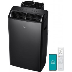 NEW Midea Duo 12,000 BTU (10,000 BTU SACC) HE Inverter Ultra Quiet Portable Air Conditioner, Cools up to 450 Sq. Ft, Works with Alexa/Google Assistant, Includes Remote Control & Window Kit