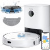 LIGHTLY USED HONITURE Q6pro Robot Vacuum Cleaner, Self Emptying Robot Vacuum And Mop Combo, 3000Pa Suction, LIDAR Navigation, Multi-Floor Mapping, Virtual Boundary, Ideal For Pet Hair And Hard Floor Carpet (White)
