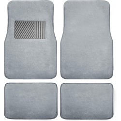 NEW FH Group F14403GRAY Universal Fit Carpet Gray Automotive Floor Mats fits Most Cars, SUVs and Trucks with Heel Pad Deluxe