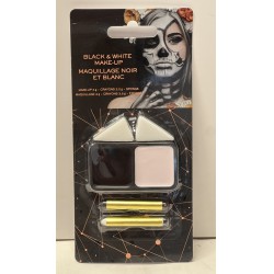 new BBD: DECEMBER 2024 halloween black & white FACE MAKE-UP, CRAYON STICK & CREAM WITH SPONGES
