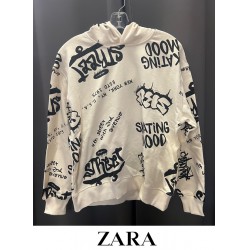 new size 13-14 zara GRAFFITI HOODIE