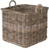 NEW Kouboo 1060143 Kobo Square Rattan Decorative Storage Basket and Planter, Large Size, Gray