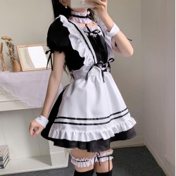 NEW WOMENS 4X Japanese Anime Cosplay Maid Outfit Dress Cute Halloween Makeup Cosplay Costume for Girls Women