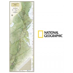 NEW National Geographic Appalachian Trail Wall Map in Gift Box (18 X 48)