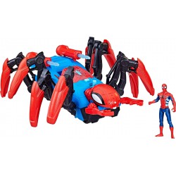 NEW Marvel Spider-Man Crawl 'N Blast Spider, Car Playset with Spider-Man Action Figure, 2-in-1 Blast Feature, Toy Cars for Kids Ages 4 and Up