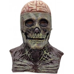 NEW JUAKVY Halloween Mask,3D Skull Mask with Removable jaw,Scary Full Head Skeleton Headgea with Movable Mouth Realistic Latex Skeleton Props Halloween Cosplay Party Costume.