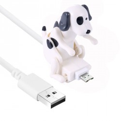 NEW Stray Dog Charging Cable, Dog Toy Smartphone USB Cable Charger,Mini Humping White Micro USB