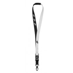 NEW Nike Men's Premium Safety Clip All Over Print Lanyard, BLACK & WHITE