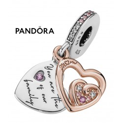 NEW PANDORA Entwined Infinite Hearts Double Dangle Charm