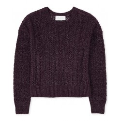 NEW XS The Children's Place Girls Knit Sweater - EGGPLANT