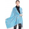 NEW Belle Dame Women Pashmina Scarf Shawls and Wraps Blanket Scarf Tassels Scarf Soft Silky Maple Leaf Jacquard (SF1-Y036-TQ)