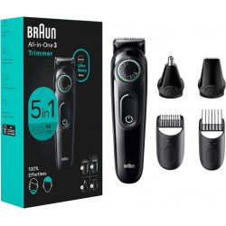 NEW Braun All-in-One Style Kit Series 3 3450, 5-in-1 Trimmer for Men with Beard Trimmer, Ear & Nose Trimmer, Hair Clippers & More, Ultra-Sharp Blade, 40 Length Settings and Washable