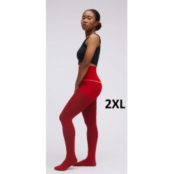 NEW 2XL SHEERTEX SEMI OPAQUE RIP RESIST TIGHTS - CHERRY