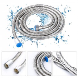 NEW Showerhead Hoses Shower Hose 150cm Stainless Steel Shower Tube Flexible Bathroom Accessories Plumbing Chrome Hose Handheld Hoses (Color : Chrome, Size : 150cm)