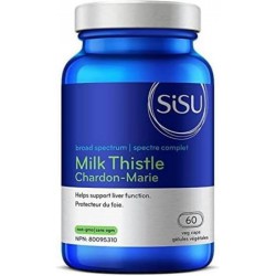 NEW EXPIRES 03-2025 SISU Broad Spectrum Milk Thistle 60 VEGGIE CAPSULES