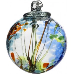 new Kitras Art Glass Decorative Spirit Ball, 6-Inch, Light Blue