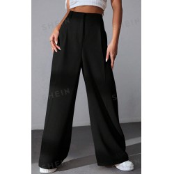 NEW LARGE SHEIN EZwear Solid Wide Leg Dress Pants