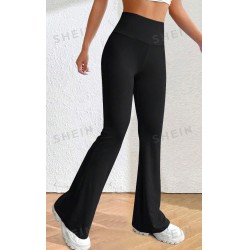 NEW MEDIUM SHEIN Essnce Solid Flare Leg Pants