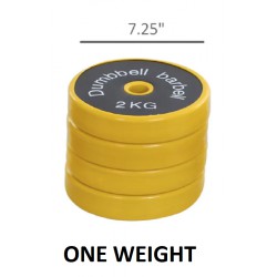 NEW 2.0KG HYBRID DUMBELL BARBELL WEIGHT, BLACK AND YELLOW