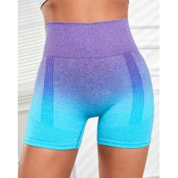 NEW XS SHEIN Sport Seamluxe Ombre Wideband Waist Sports Shorts