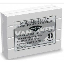 NEW WHITE 453 g (1 lb) Van Aken Plastalina CLAY