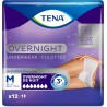 NEW TENA Incontinence Underwear, Overnight Absorbency, Medium, 12 Count, white