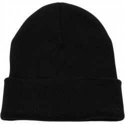 NEW BLACK Unisex Cuffed BEANIE, KN-400