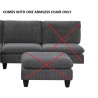 NEW SINGLE Armless Dark Grey Corduroy Chair