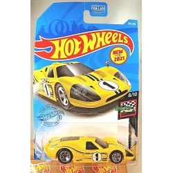 NEW - 2021 Hot Wheels #106 HW Race Day 8/10 '67 FORD GT40 MK.IV Yellow w/Chrome 5 Sp