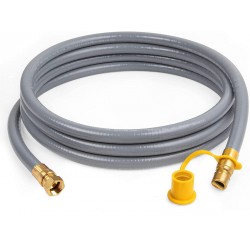 new FRD OUTDOOR GAS HOSE 1/2 FOR NATURAL GAS MAX WP 1/2 PSI ANSI Z21.54 CSA8.4-3Q/21, FOR OUTDOOR USE ONLY