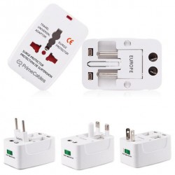 NEW -  PRIMECABLES® Universal Travel AC Adaptor All in One UK/US/AU/EU/CA Multi Plug